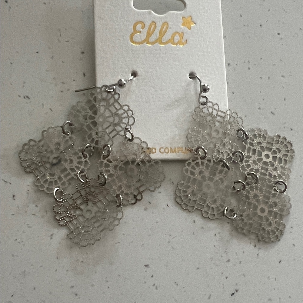 Ella Silver Filigree Earrings
